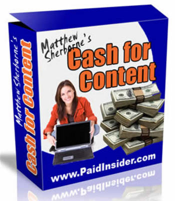 Product picture Cash For Content